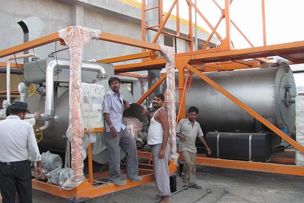 Rubber bitumen plant Work site in India