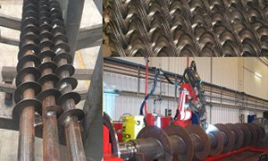 Large-diameter conveyor screw
