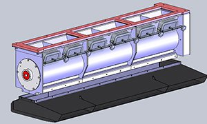 Large-diameter trough impeller spreader roller